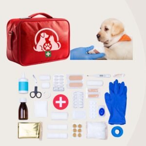 Kit de primeros auxilios para mascotas marca Rubyloo estuche reflectante impermeable